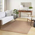 4' X 6' Brown Geometric Area Rug