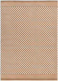 4' X 6' Brown Geometric Area Rug