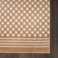 4' X 6' Brown Geometric Area Rug