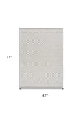 4' X 6' Gray Geometric Area Rug