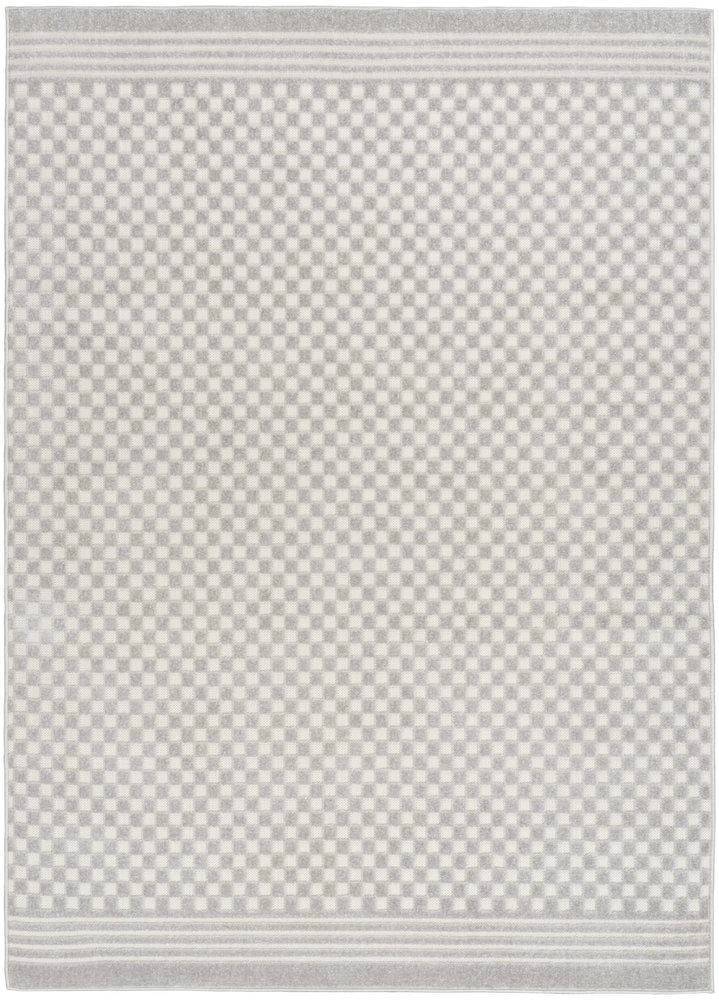 4' X 6' Gray Geometric Area Rug