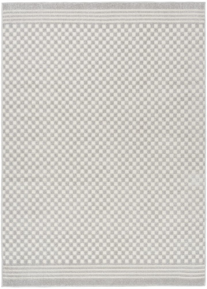 4' X 6' Gray Geometric Area Rug