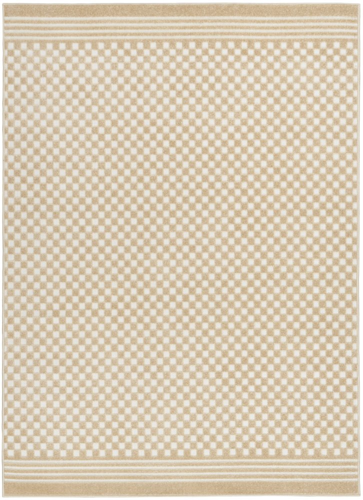 4' X 6' Tan Geometric Area Rug