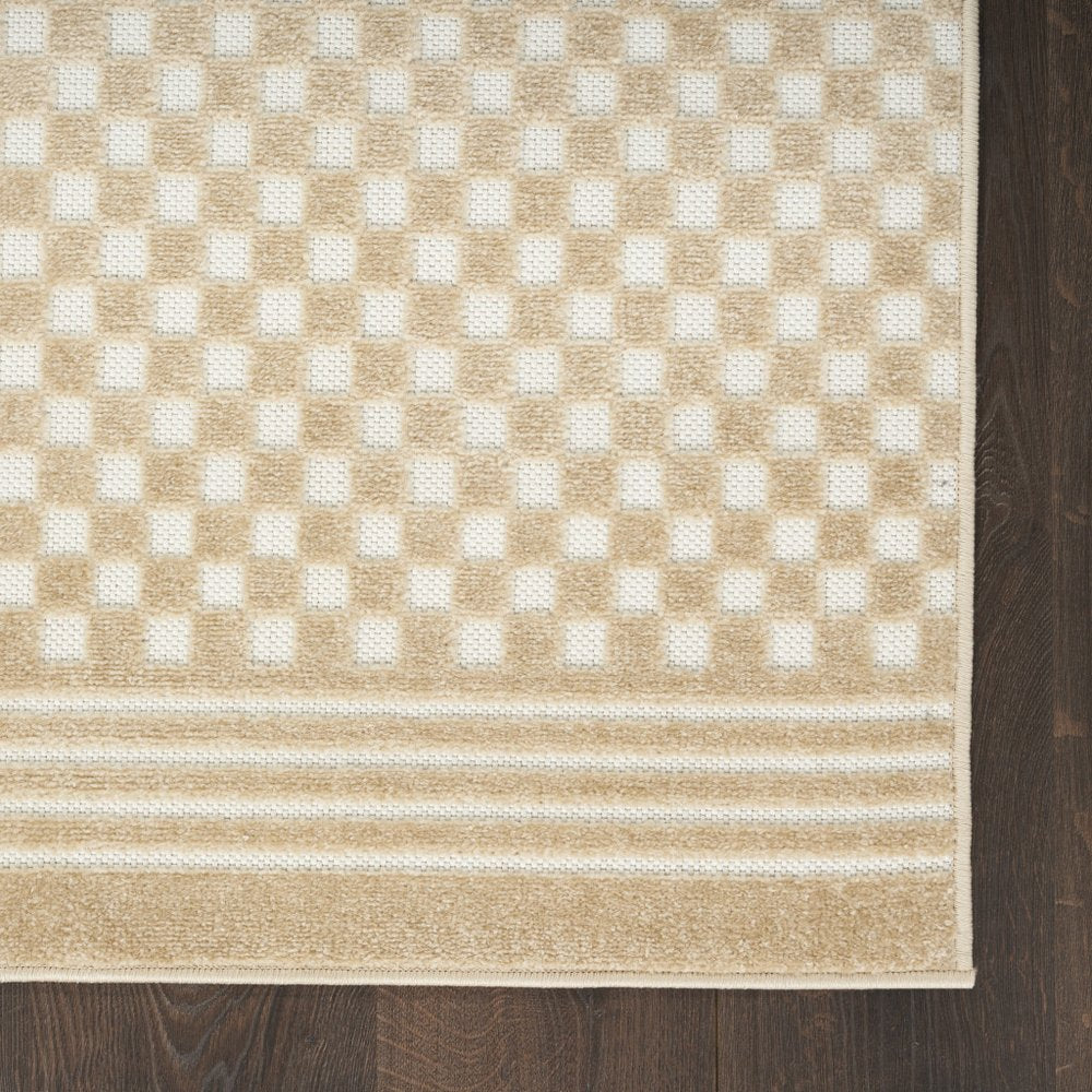 4' X 6' Tan Geometric Area Rug