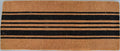 24" X 60" Brown and Black Coir Striped Outdoor Door Mat