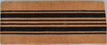 24" X 60" Brown and Black Coir Striped Outdoor Door Mat