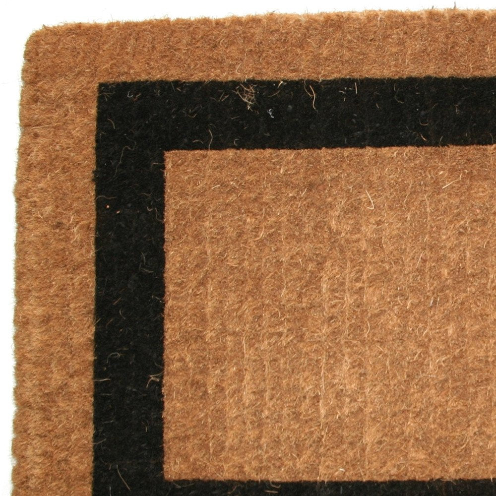 36" X 60" Brown and Black Coir Outdoor Door Mat