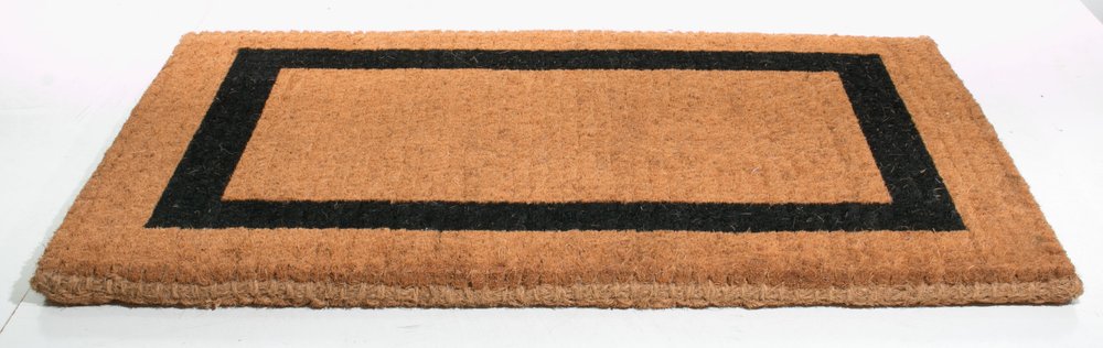 36" X 60" Brown and Black Coir Outdoor Door Mat