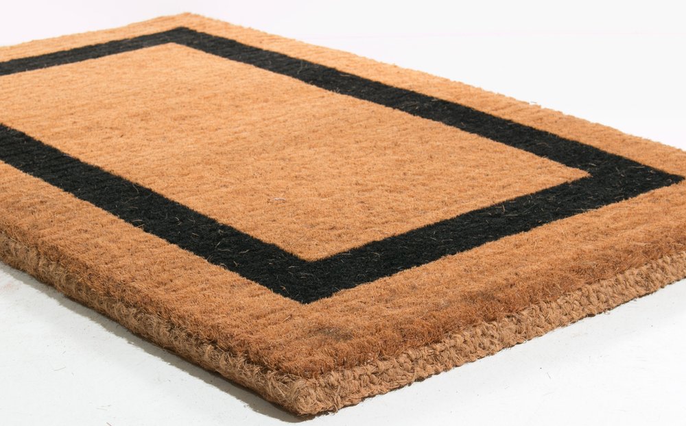 36" X 60" Brown and Black Coir Outdoor Door Mat