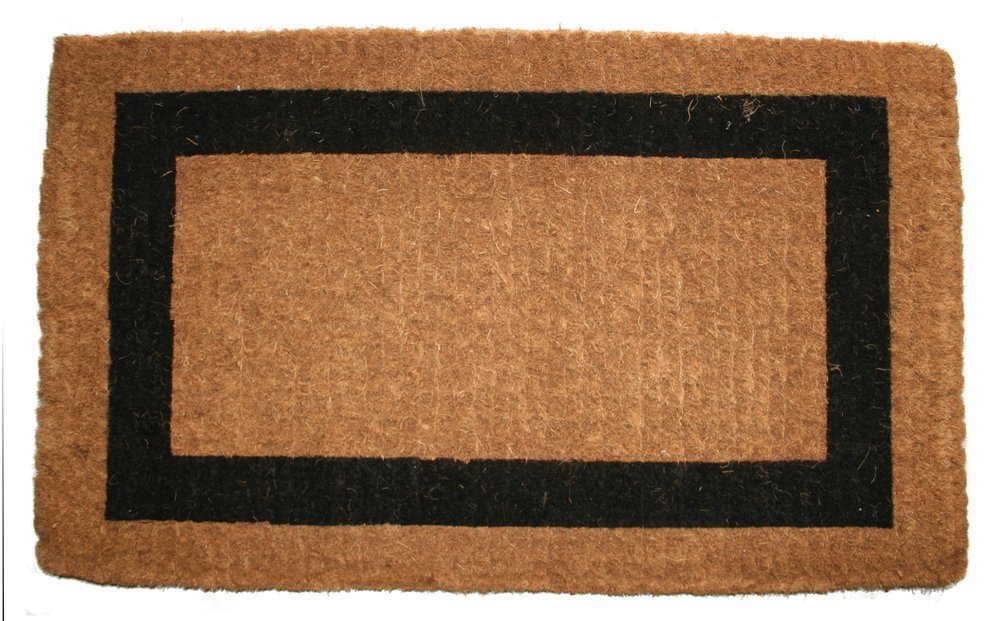 36" X 60" Brown and Black Coir Outdoor Door Mat