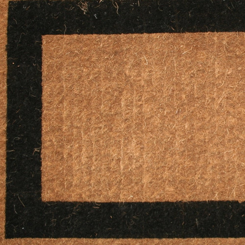 36" X 60" Brown and Black Coir Outdoor Door Mat