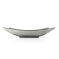 20" Silver Geo Lines Ceramic Vanity Tray
