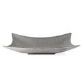 20" Silver Geo Lines Ceramic Vanity Tray