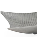 20" Silver Geo Lines Ceramic Vanity Tray