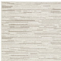 5' X 8' Ivory And Brown Striped Distressed Area Rug