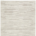 5' X 8' Ivory And Brown Striped Distressed Area Rug