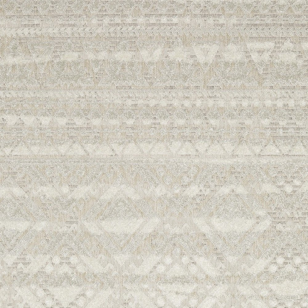 3' X 5' Beige And Ivory Tribal Area Rug