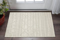 3' X 5' Beige And Ivory Tribal Area Rug