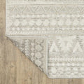 3' X 5' Beige And Ivory Tribal Area Rug