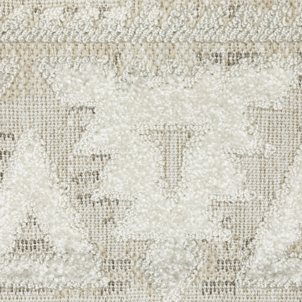 3' X 5' Beige And Ivory Tribal Area Rug