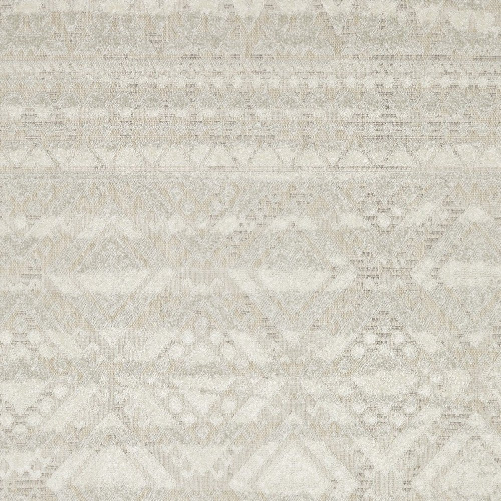 3' X 5' Beige And Ivory Tribal Area Rug