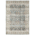 5' X 7' Gray And Ivory Oriental Area Rug