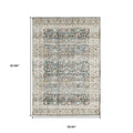 5' X 7' Gray And Ivory Oriental Area Rug