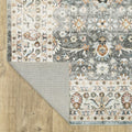 5' X 7' Gray And Ivory Oriental Area Rug