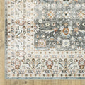 5' X 7' Gray And Ivory Oriental Area Rug