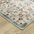 5' X 7' Gray And Ivory Oriental Area Rug