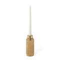 5" Gold Distressed Aluminum Tabletop Taper Candle Holder