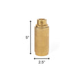 5" Gold Distressed Aluminum Tabletop Taper Candle Holder