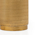 5" Gold Distressed Aluminum Tabletop Taper Candle Holder