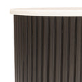 Solid Wood End Table - Black & White