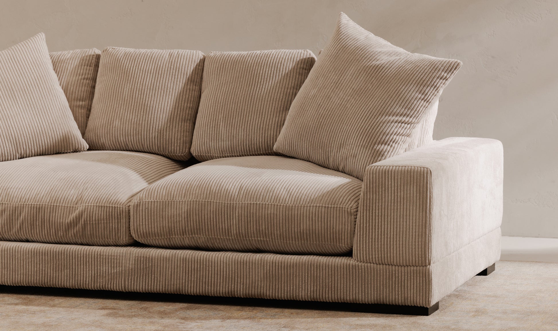 Modern Charcoal Plunge Sofa