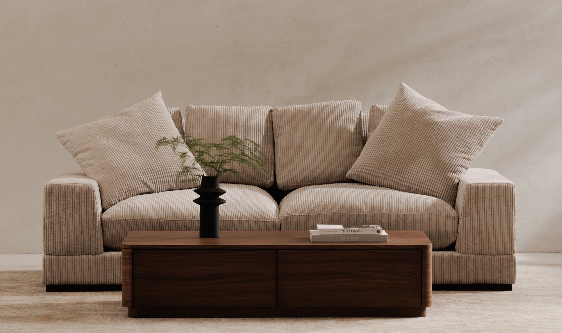Modern Charcoal Plunge Sofa