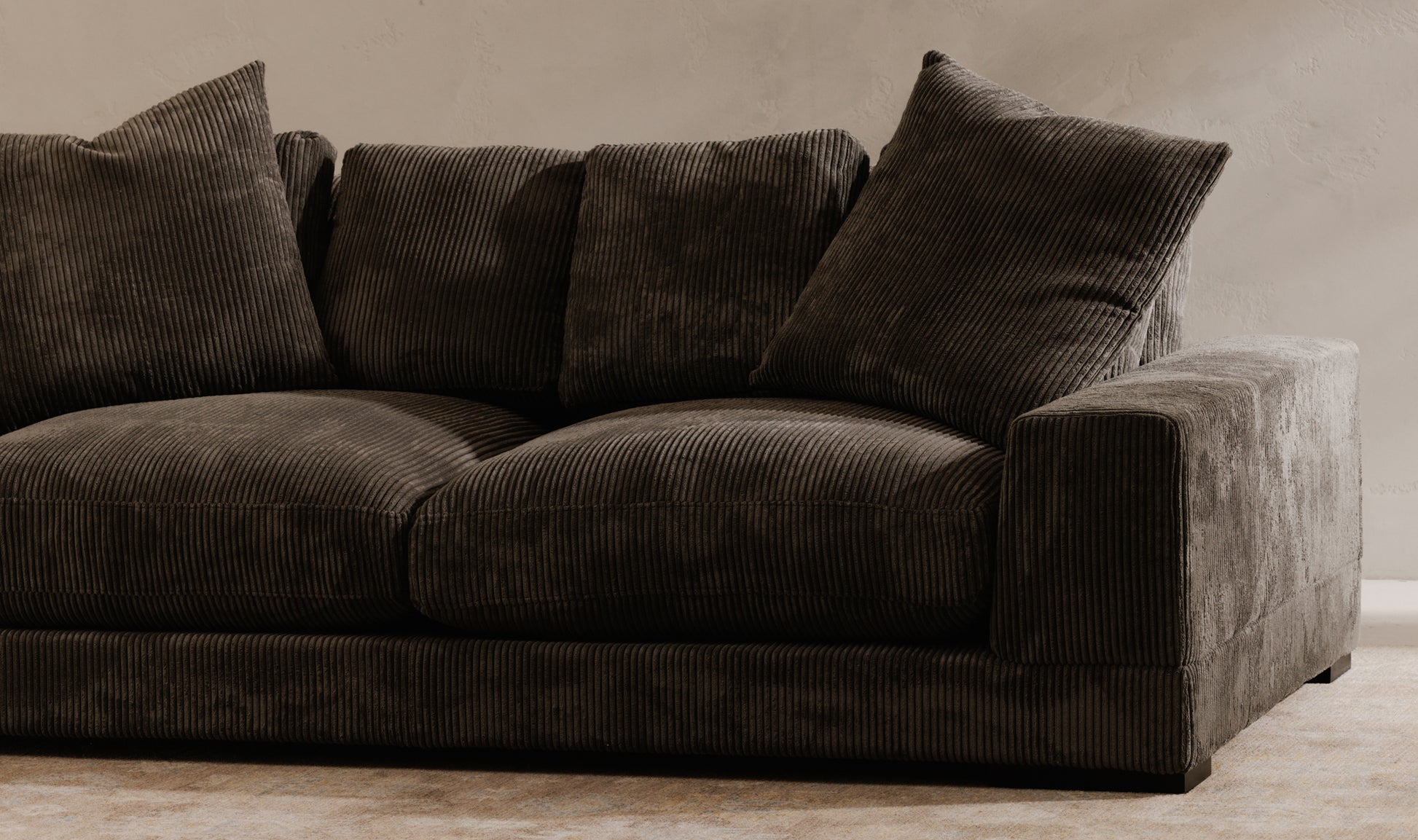 Modern Charcoal Plunge Sofa