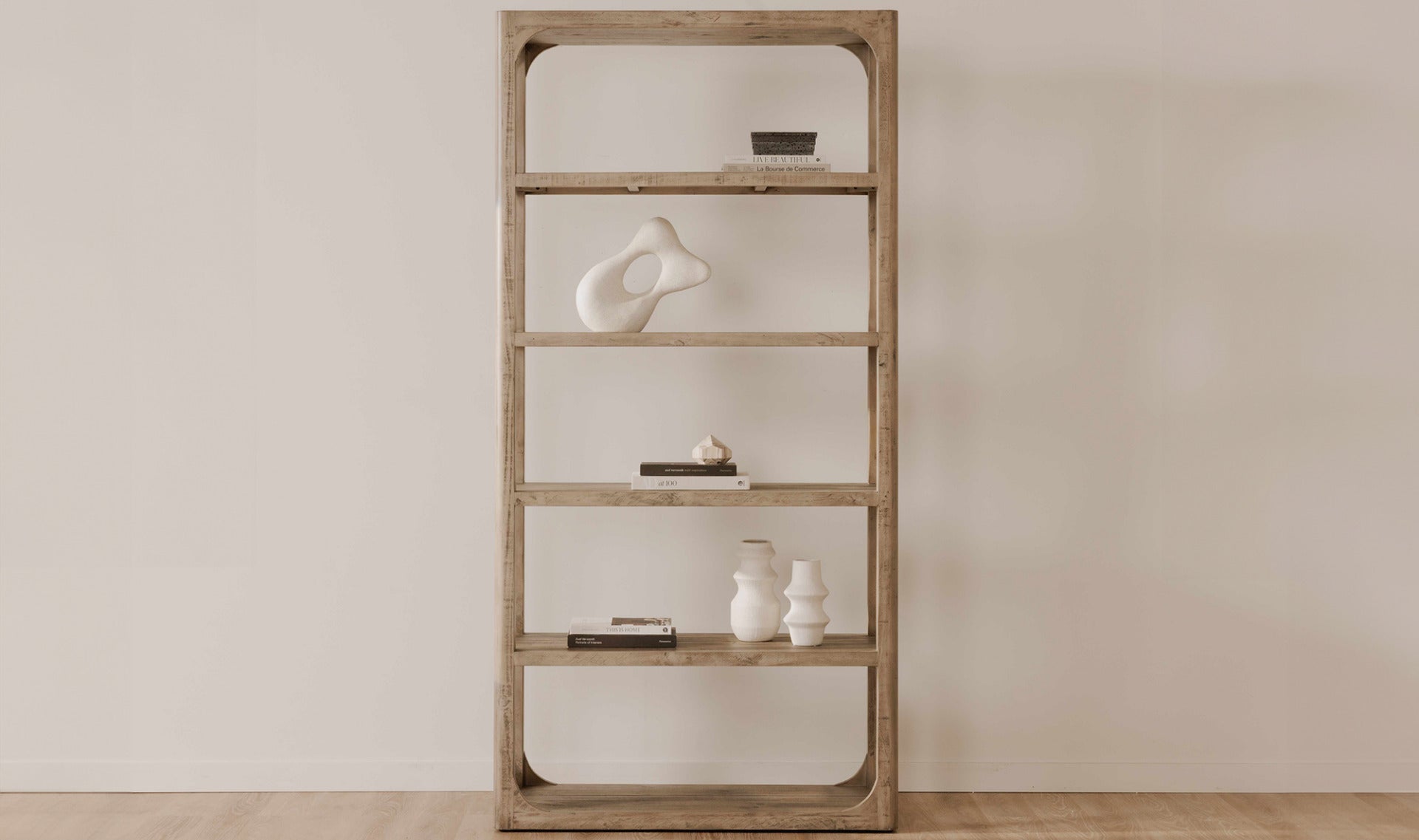 Modern Brown Abbott Bookshelf - Stylish Storage for Every Room