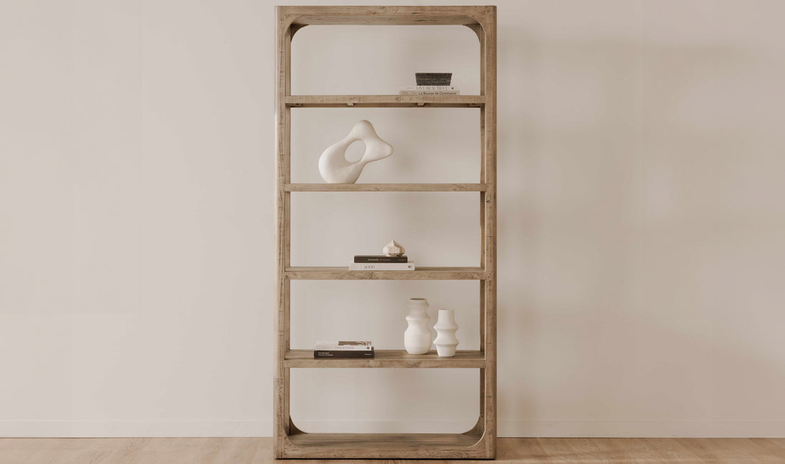 Modern Brown Abbott Bookshelf - Stylish Storage for Every Room