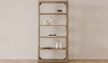 Modern Brown Abbott Bookshelf - Stylish Storage for Every Room