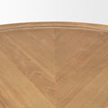 39" Natural Solid Wood Round Pedestal Coffee Table