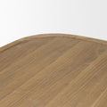 55" Natural Solid Wood Oval Coffee Table