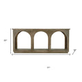 77" Brown Solid Wood Distressed Console Table With Arch Detailing