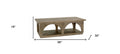 59" Brown Solid Wood Distressed Floor Shelf Coffee Table With Shelf