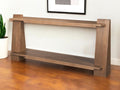 67" Brown Solid Wood Solid Console Table With Shelf