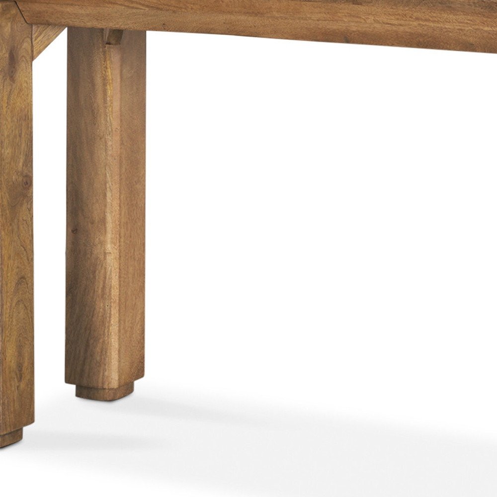 60" Brown Solid Wood Console Table