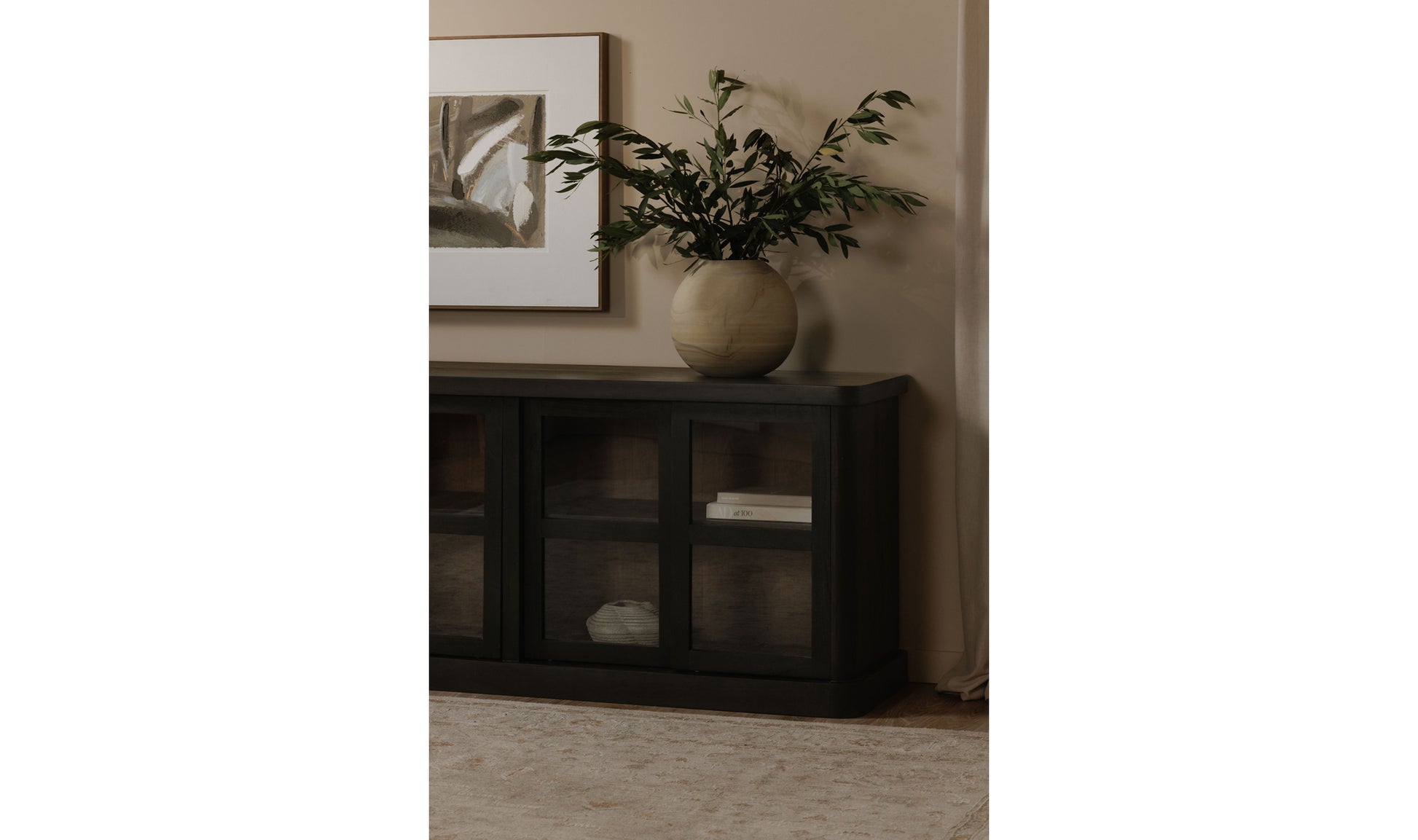 Mona Modern Black Sideboard