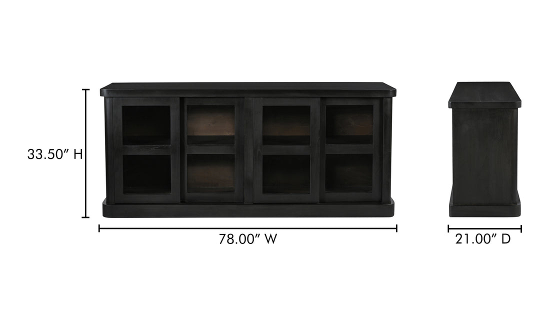 Mona Modern Black Sideboard