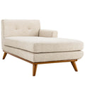 Right-Facing Fabric Chaise Lounge Chair