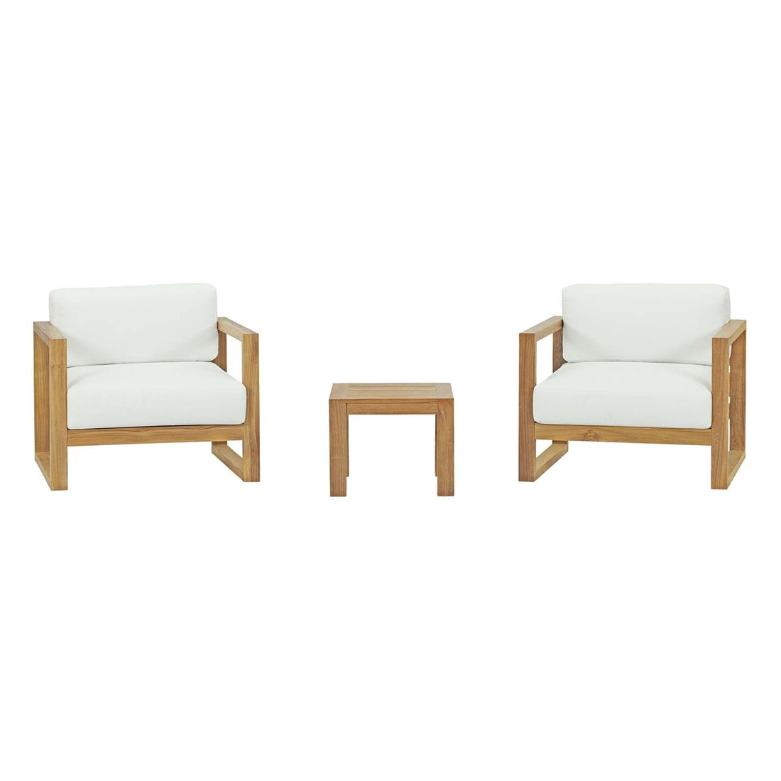 Stylish Upland 3-Piece Outdoor Teak Set for Cozy Spaces